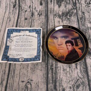 Elvis Presley August Calendar Plate Heartbreak Hotel by Nate Giorgio, Bradford